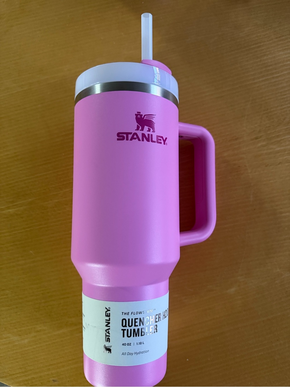Stanley Pink Quencher Tumbler with Handle and Straw - Pink